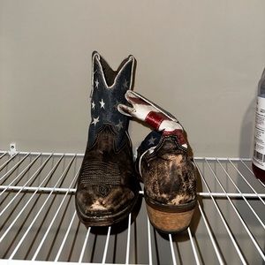 ROPER WOMEN'S AMERICAN BEAUTY FLAG ANKLE BOOTS